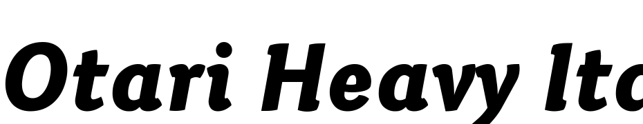 Otari Heavy Italic Font Download Free